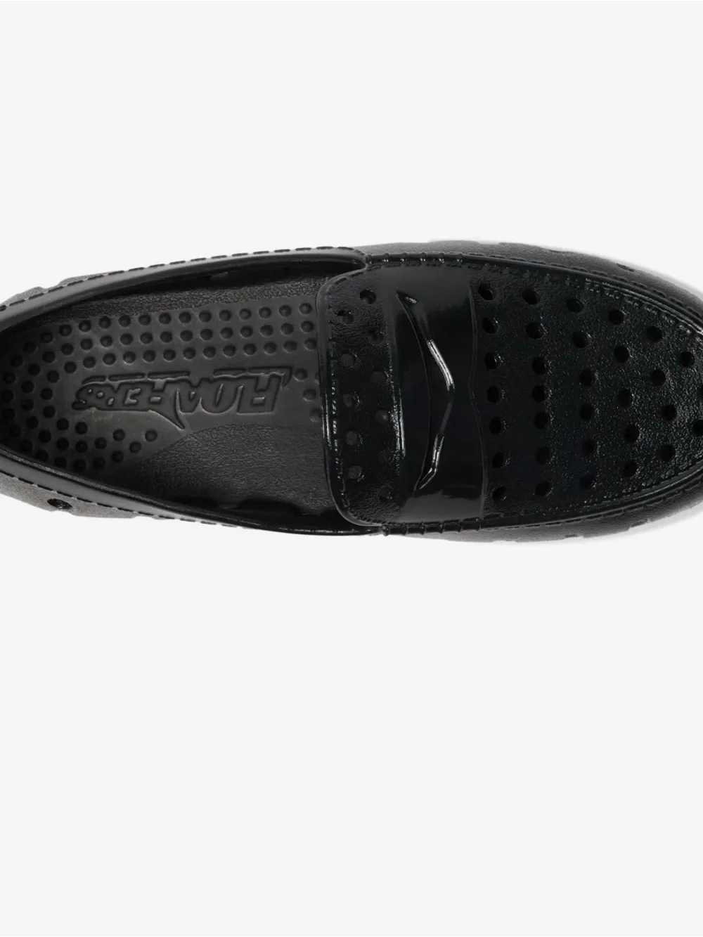 Floafers Kids Black Perforated Penny Loafers
